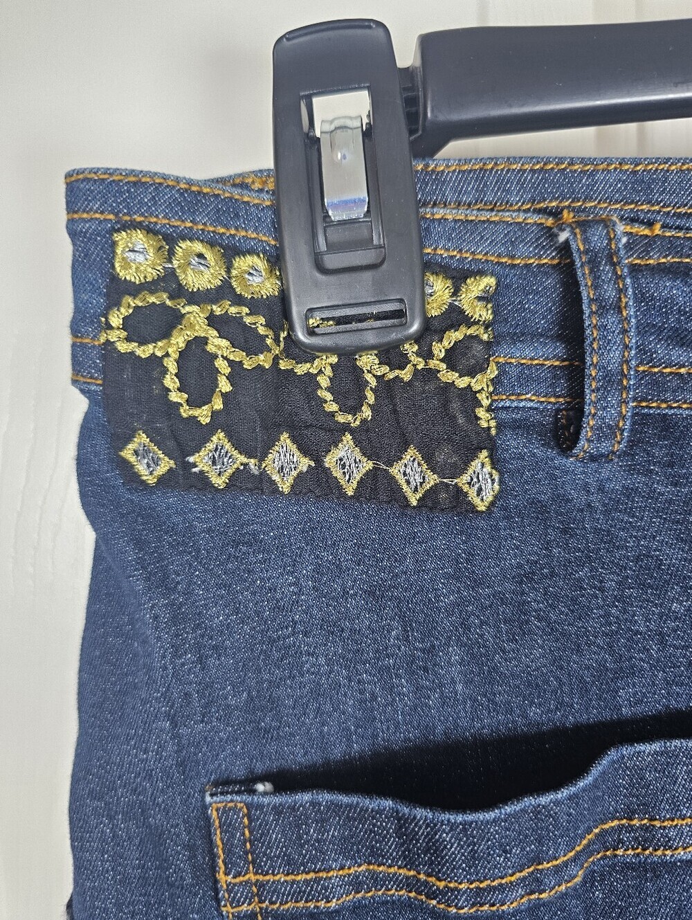 Desigual denim skirt intricate colorful embroidery Size 30 - Picture 3 of 7
